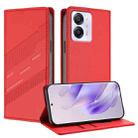 For Blackview Color 8 Embossed Multi-functional Wallet Retro Leather Phone Case(Red) - 1