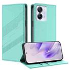 For Blackview Color 8 Embossed Multi-functional Wallet Retro Leather Phone Case(Mint Green) - 1