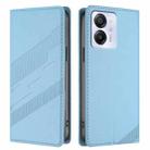 For Blackview Color 8 Embossed Multi-functional Wallet Retro Leather Phone Case(Light Blue) - 2