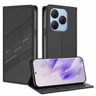 For Blackview Shark 9 Embossed Multi-functional Wallet Retro Leather Phone Case(Black) - 1