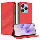 For Blackview Shark 9 Embossed Multi-functional Wallet Retro Leather Phone Case(Red) - 1