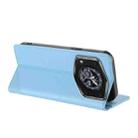 For Cubot A30 Embossed Multi-functional Wallet Retro Leather Phone Case(Light Blue) - 3