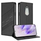 For Fujitsu Arrows Be4 / F-41A Embossed Multi-functional Wallet Retro Leather Phone Case(Black) - 1