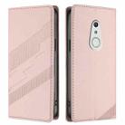 For Fujitsu Arrows Be4 / F-41A Embossed Multi-functional Wallet Retro Leather Phone Case(Pink) - 2