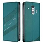For Fujitsu Arrows F-42A Embossed Multi-functional Wallet Retro Leather Phone Case(Dark Green) - 2