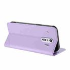 For Fujitsu Arrows F-42A Embossed Multi-functional Wallet Retro Leather Phone Case(Light Purple) - 3