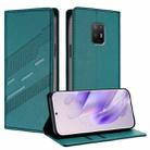 For Fujitsu Arrows 5G F-51A Embossed Multi-functional Wallet Retro Leather Phone Case(Dark Green) - 1