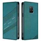 For Fujitsu Arrows 5G F-51A Embossed Multi-functional Wallet Retro Leather Phone Case(Dark Green) - 2