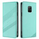 For Fujitsu Arrows 5G F-51A Embossed Multi-functional Wallet Retro Leather Phone Case(Mint Green) - 2