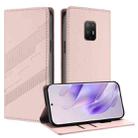 For Fujitsu Arrows 5G F-51A Embossed Multi-functional Wallet Retro Leather Phone Case(Pink) - 1