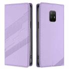 For Fujitsu Arrows 5G F-51A Embossed Multi-functional Wallet Retro Leather Phone Case(Light Purple) - 2
