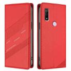 For Fujitsu Arrows F-51B Embossed Multi-functional Wallet Retro Leather Phone Case(Red) - 2