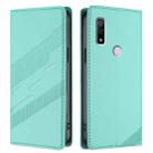 For Fujitsu Arrows F-51B Embossed Multi-functional Wallet Retro Leather Phone Case(Mint Green) - 2