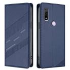 For Fujitsu Arrows F-51B Embossed Multi-functional Wallet Retro Leather Phone Case(Dark Blue) - 2
