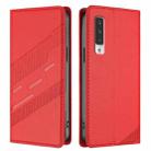 For Fujitsu Arrows NX9 / F-52A Embossed Multi-functional Wallet Retro Leather Phone Case(Red) - 2