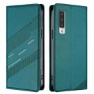 For Fujitsu Arrows NX9 / F-52A Embossed Multi-functional Wallet Retro Leather Phone Case(Dark Green) - 2