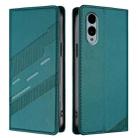 For Fujitsu Arrows We2 / F-52E Embossed Multi-functional Wallet Retro Leather Phone Case(Dark Green) - 2