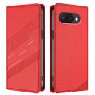 For Google Pixel 9a Embossed Multi-functional Wallet Retro Leather Phone Case(Red) - 2