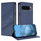 For Google Pixel 10 / 10 Pro Embossed Multi-functional Wallet Retro Leather Phone Case(Dark Blue) - 1
