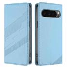 For Google Pixel 10 Pro XL Embossed Multi-functional Wallet Retro Leather Phone Case(Light Blue) - 2