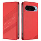 For Google Pixel 9 Pro Embossed Multi-functional Wallet Retro Leather Phone Case(Red) - 2