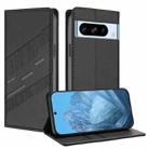 For Google Pixel 8 Pro Embossed Multi-functional Wallet Retro Leather Phone Case(Black) - 1