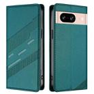 For Google Pixel 8 Embossed Multi-functional Wallet Retro Leather Phone Case(Dark Green) - 2