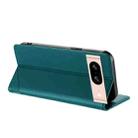 For Google Pixel 8 Embossed Multi-functional Wallet Retro Leather Phone Case(Dark Green) - 3