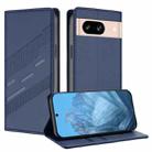 For Google Pixel 8 Embossed Multi-functional Wallet Retro Leather Phone Case(Dark Blue) - 1
