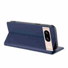 For Google Pixel 8 Embossed Multi-functional Wallet Retro Leather Phone Case(Dark Blue) - 3