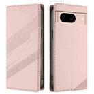 For Google Pixel 8a Embossed Multi-functional Wallet Retro Leather Phone Case(Pink) - 2
