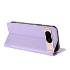 For Google Pixel 8a Embossed Multi-functional Wallet Retro Leather Phone Case(Light Purple) - 3