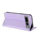 For Google Pixel 7 Pro Embossed Multi-functional Wallet Retro Leather Phone Case(Light Purple) - 3