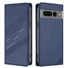 For Google Pixel 7 Pro Embossed Multi-functional Wallet Retro Leather Phone Case(Dark Blue) - 2