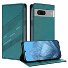 For Google Pixel 7 Embossed Multi-functional Wallet Retro Leather Phone Case(Dark Green) - 1