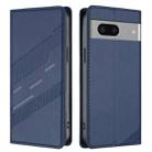 For Google Pixel 7 Embossed Multi-functional Wallet Retro Leather Phone Case(Dark Blue) - 2