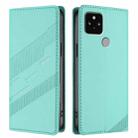 For Google Pixel 5 Embossed Multi-functional Wallet Retro Leather Phone Case(Mint Green) - 2