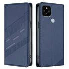 For Google Pixel 4a 5G / 5 XL Embossed Multi-functional Wallet Retro Leather Phone Case(Dark Blue) - 2