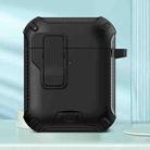 For AirPods 2 / 1 Wireless Bluetooth Earphones MagSafe Holder Protective Case(Black) - 1