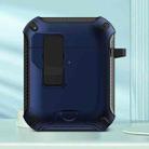 For AirPods 2 / 1 Wireless Bluetooth Earphones MagSafe Holder Protective Case(Blue) - 1