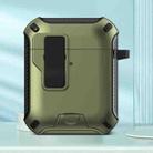 For AirPods 2 / 1 Wireless Bluetooth Earphones MagSafe Holder Protective Case(Green) - 1