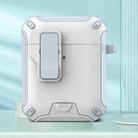 For AirPods 2 / 1 Wireless Bluetooth Earphones MagSafe Holder Protective Case(White Light Blue) - 1