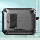 For AirPods Pro Wireless Bluetooth Earphones MagSafe Holder Protective Case(Grey) - 1