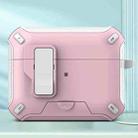 For AirPods Pro Wireless Bluetooth Earphones MagSafe Holder Protective Case(White Pink) - 1