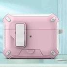 For AirPods Pro 2 Wireless Bluetooth Earphones MagSafe Holder Protective Case(White Pink) - 1