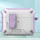 For AirPods Pro 2 Wireless Bluetooth Earphones MagSafe Holder Protective Case(White Purple) - 1