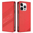 For iPhone 16 Pro Embossed Multi-functional Wallet Retro Leather Phone Case(Red) - 2