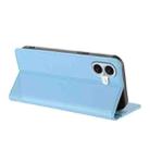 For iPhone 16 Plus Embossed Multi-functional Wallet Retro Leather Phone Case(Light Blue) - 3