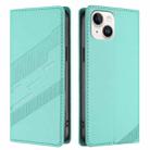 For iPhone 14 / 13 Embossed Multi-functional Wallet Retro Leather Phone Case(Mint Green) - 2
