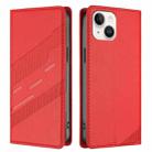 For iPhone 13 mini Embossed Multi-functional Wallet Retro Leather Phone Case(Red) - 2